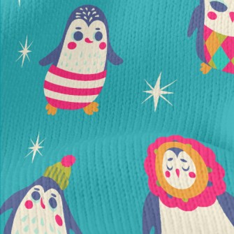 Colorful Penguin Dress Up Stretch Jersey