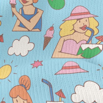 Summer Vacation Woman Stretch Jersey