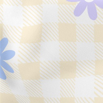 Colored Daisy Doodle Lightweight Cotton Poplin