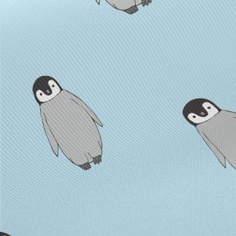 Hand Drawn Antarctic Penguin Midweight Cotton Poplin
