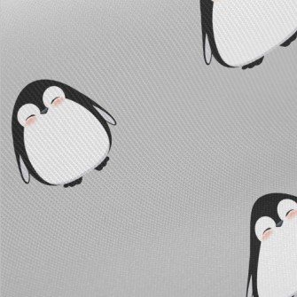Cute Smiling Penguin Midweight Cotton Poplin