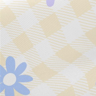 Colored Daisy Doodle Midweight Cotton Poplin
