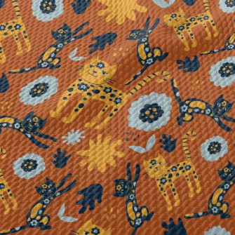 Floral Texture Cat Birdseye Piqué