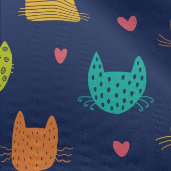 Cats With Different Color Bloc Chiffon