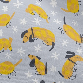 Yellow Cute Dachshund Chiffon