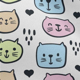 Brightly Colored Cat Chiffon