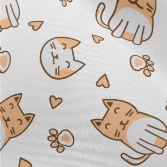 Cute Cat Love Paws Chiffon