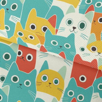 Cat With Wide Eyes Waterproof Oxford