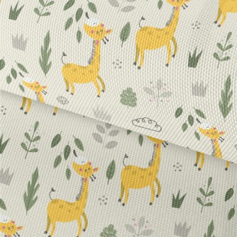 Giraffe Eating Leaves Waterproof Oxford
