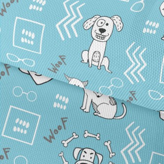 Hand Drawn Cute Dog Waterproof Oxford