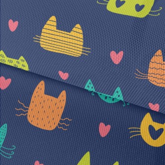 Cats With Different Color Bloc Waterproof Oxford