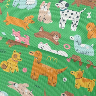 Hand Drawn Cute Dog Waterproof Oxford