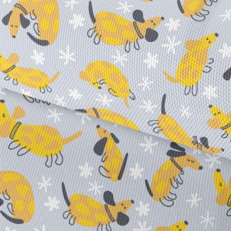 Yellow Cute Dachshund Waterproof Oxford