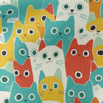 Cat With Wide Eyes Waterproof Canvas