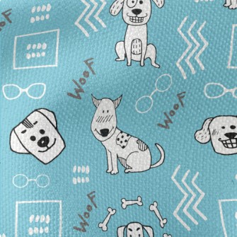 Hand Drawn Cute Dog Waterproof Canvas
