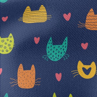 Cats With Different Color Bloc Waterproof Canvas