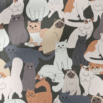 Cute Cats Of Various Breeds Waterproof Canvas