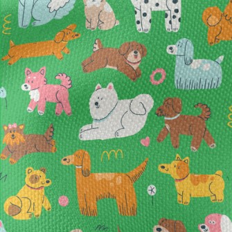 Hand Drawn Cute Dog Waterproof Canvas