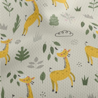Giraffe Eating Leaves Athletic Mesh Flat Back