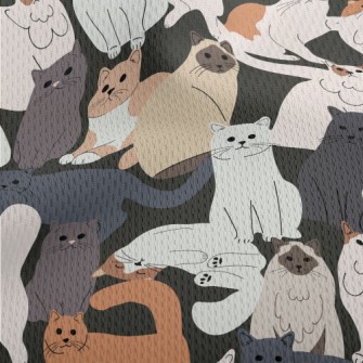 Cute Cats Of Various Breeds Athletic Mesh Flat Back