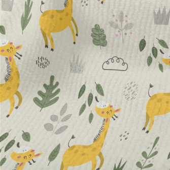 Giraffe Eating Leaves Terry