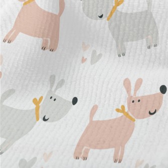 Gray Pink Cute Dog Terry