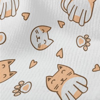 Cute Cat Love Paws Terry