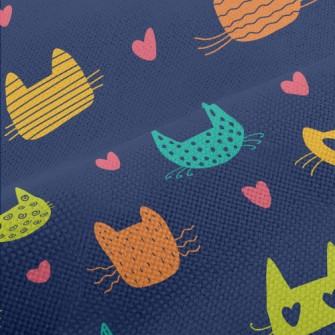 Cats With Different Color Bloc Performance Linen