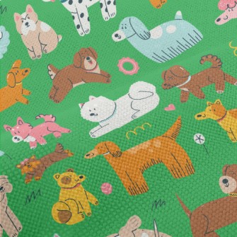 Hand Drawn Cute Dog Performance Linen