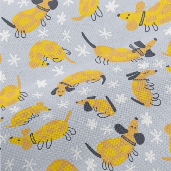 Yellow Cute Dachshund Performance Linen