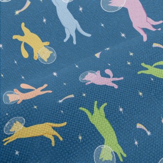 Space Cat Floating In Space Performance Linen
