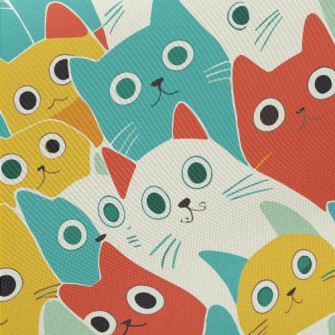 Cat With Wide Eyes Twill