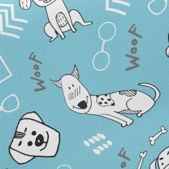 Hand Drawn Cute Dog Twill
