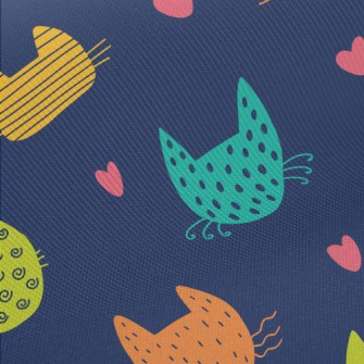 Cats With Different Color Bloc Twill