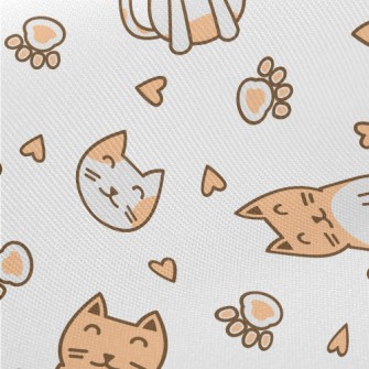 Cute Cat Love Paws Twill