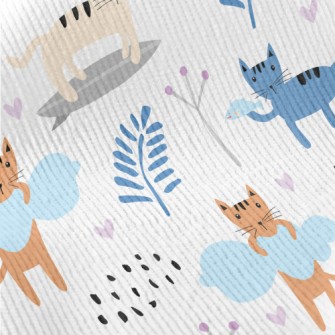 Color Block Cartoon Cat Standard Corduroy