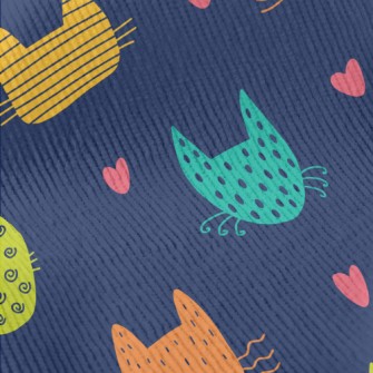 Cats With Different Color Bloc Standard Corduroy