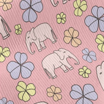 Hand Drawn Elephant And Flower Standard Corduroy