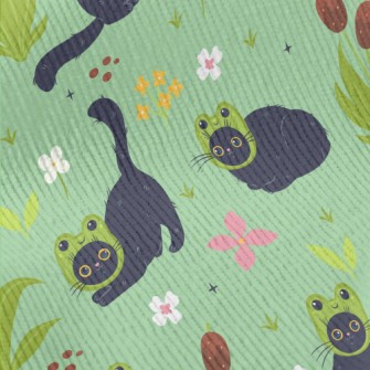 Black Cat Wearing A Frog Mask Standard Corduroy