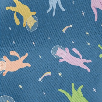 Space Cat Floating In Space Standard Corduroy