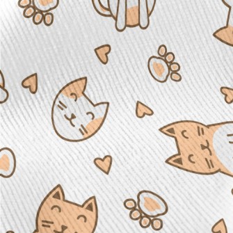 Cute Cat Love Paws Standard Corduroy