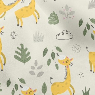 Giraffe Eating Leaves Micro Fleece