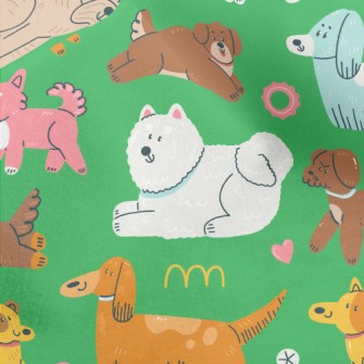 Hand Drawn Cute Dog Micro Fleece
