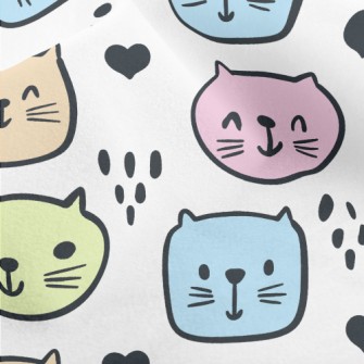 Brightly Colored Cat Micro Fleece