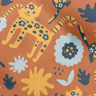 Floral Texture Cat Micro Fleece