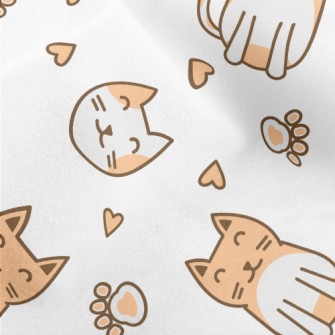 Cute Cat Love Paws Micro Fleece