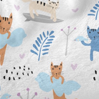 Color Block Cartoon Cat Minky