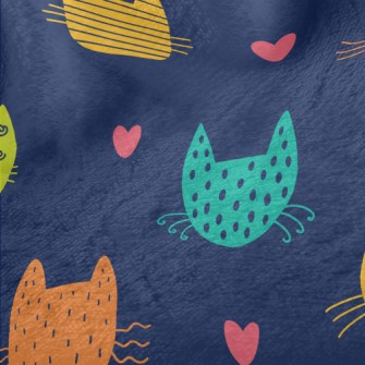 Cats With Different Color Bloc Minky