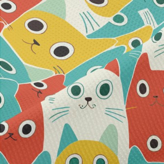 Cat With Wide Eyes Piqué