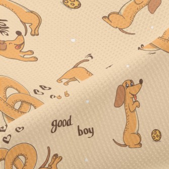 American Cartoon Dachshund Piqué